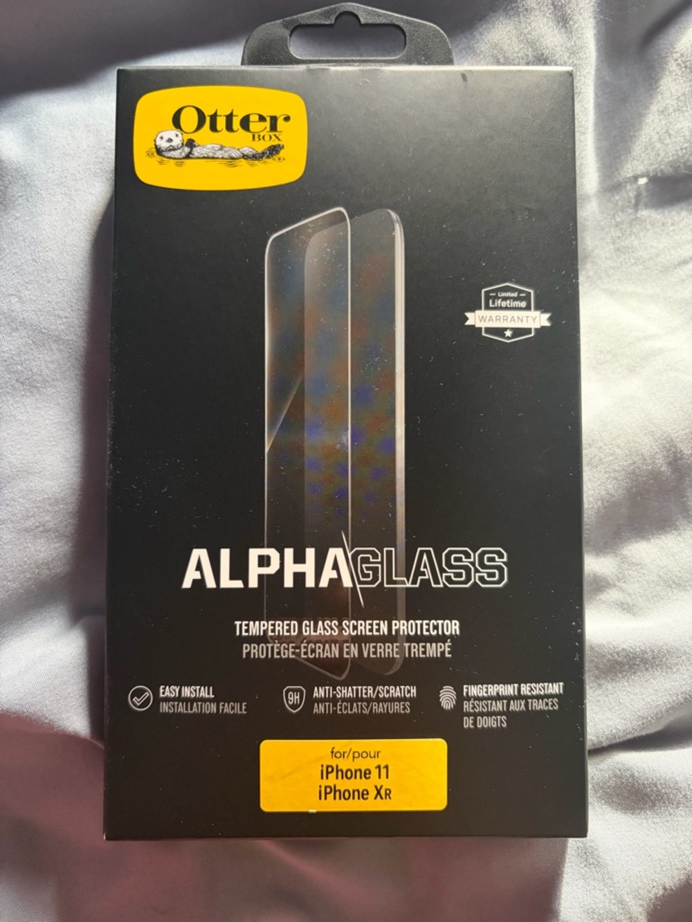 OtterBox Alpha Glass Tempered Screen Protector for iPhone 11 / iPhone XR - Black
